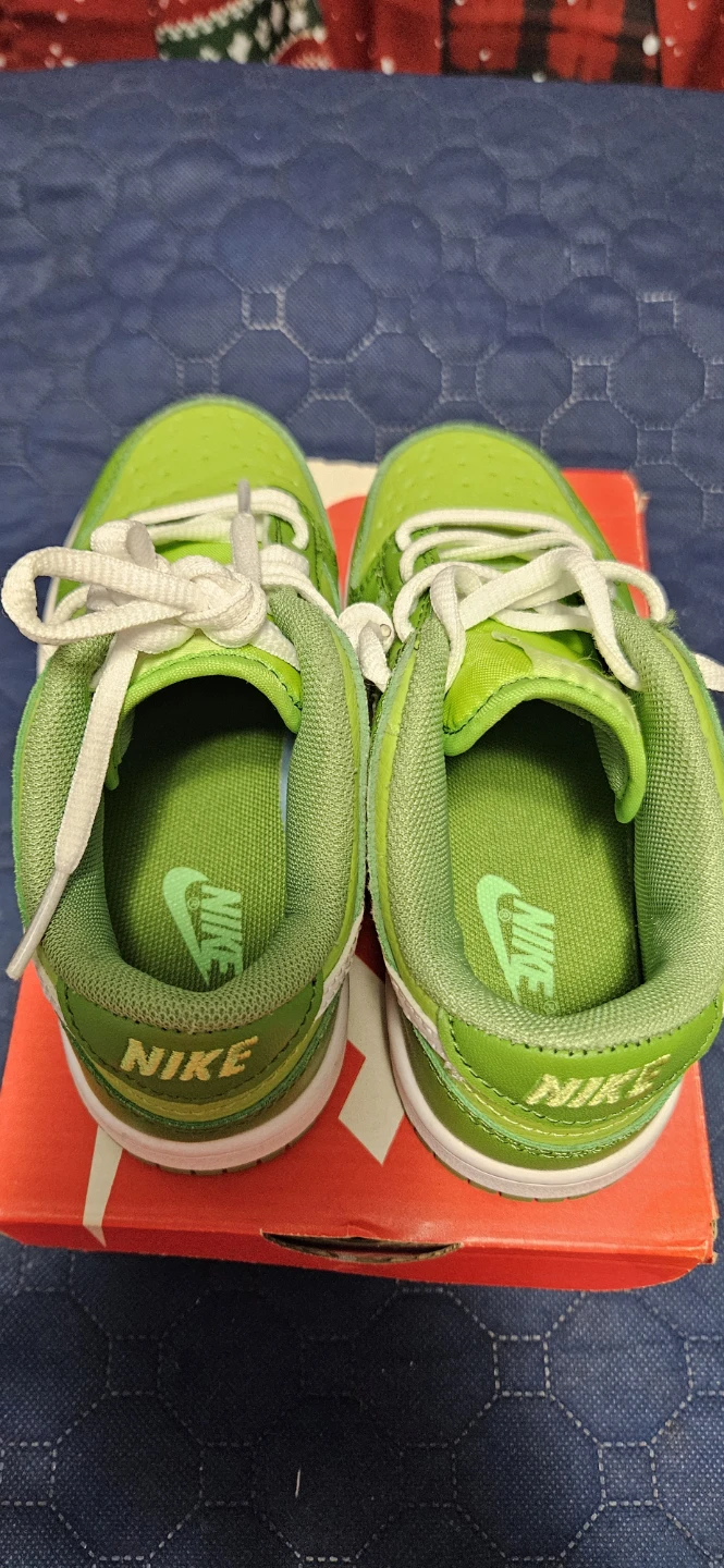 Nike Dunk Low Toddler Green/White Sneakers - photo 4