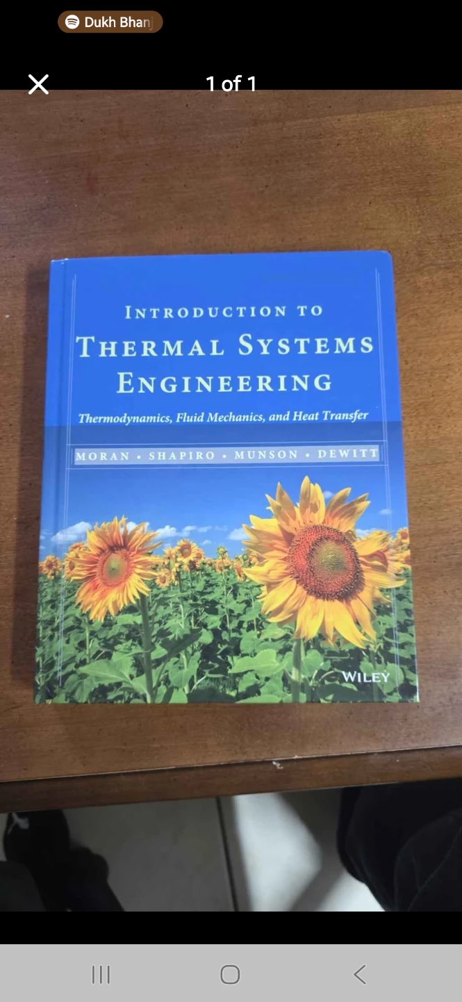 Introduction to Thermal Systems Engineering Textbook