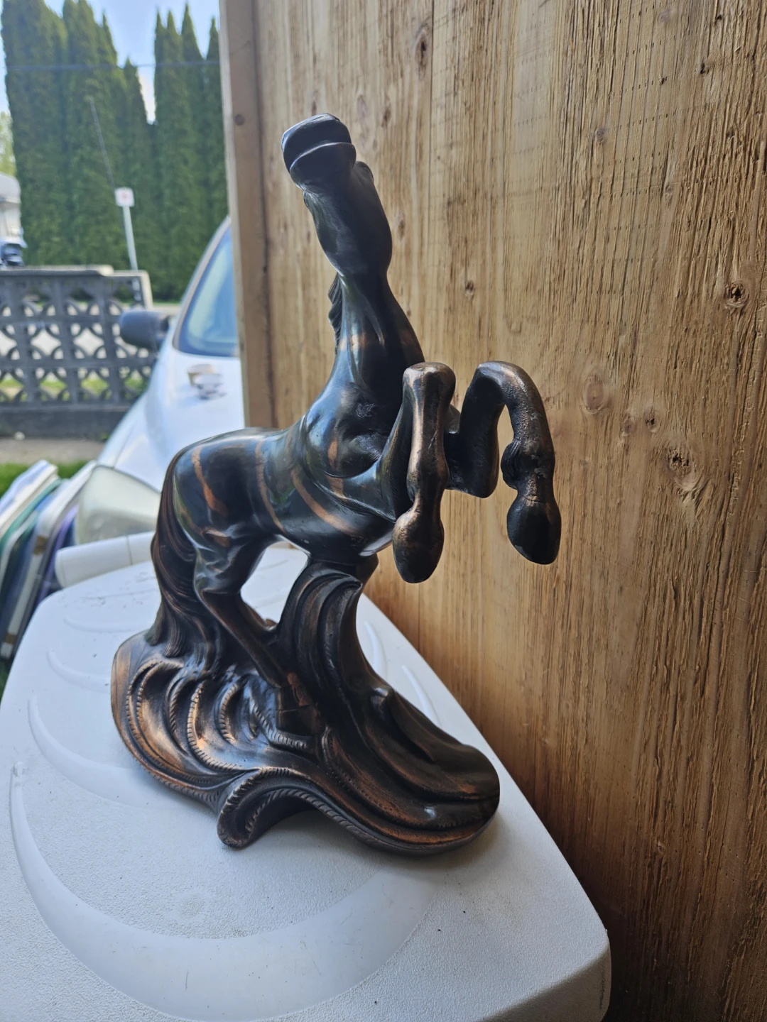 Vintage Rearing Horse Statue - photo 2