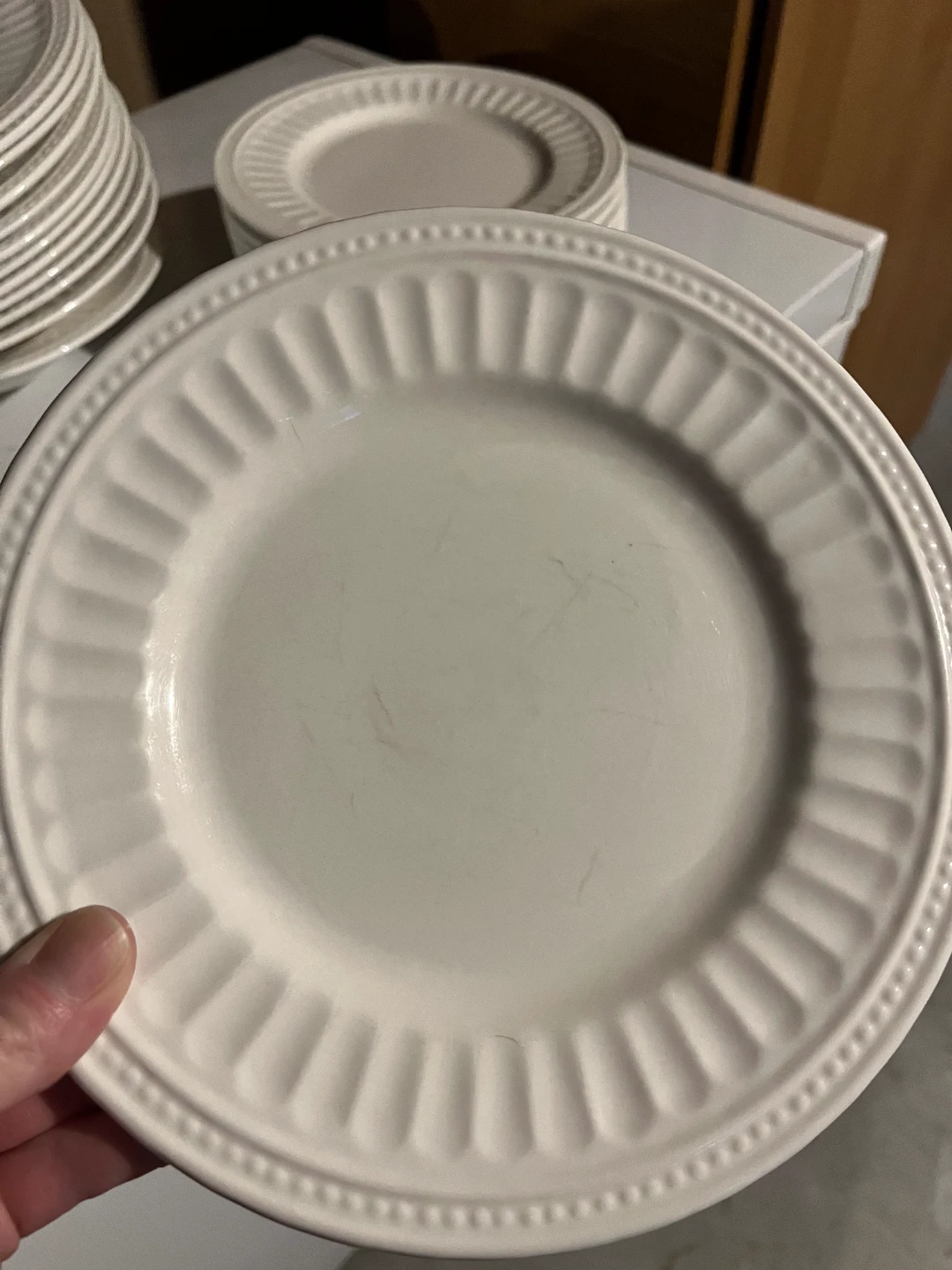 White Ceramic Dinnerware Set - photo 2