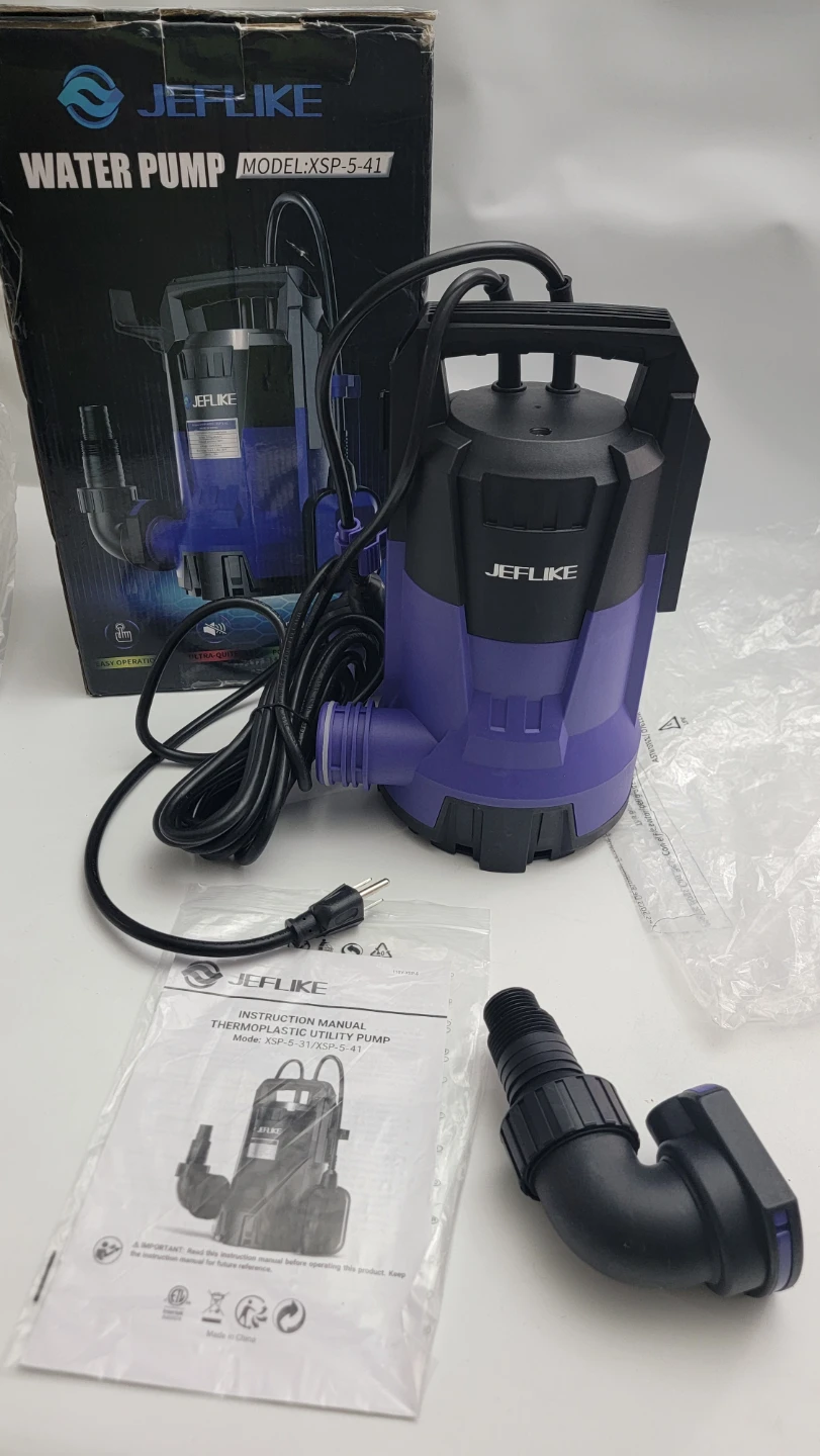 1/4HP Submersible Sump Pump 1950 GPH Utility Water Pump XSP-5-41 - photo 2