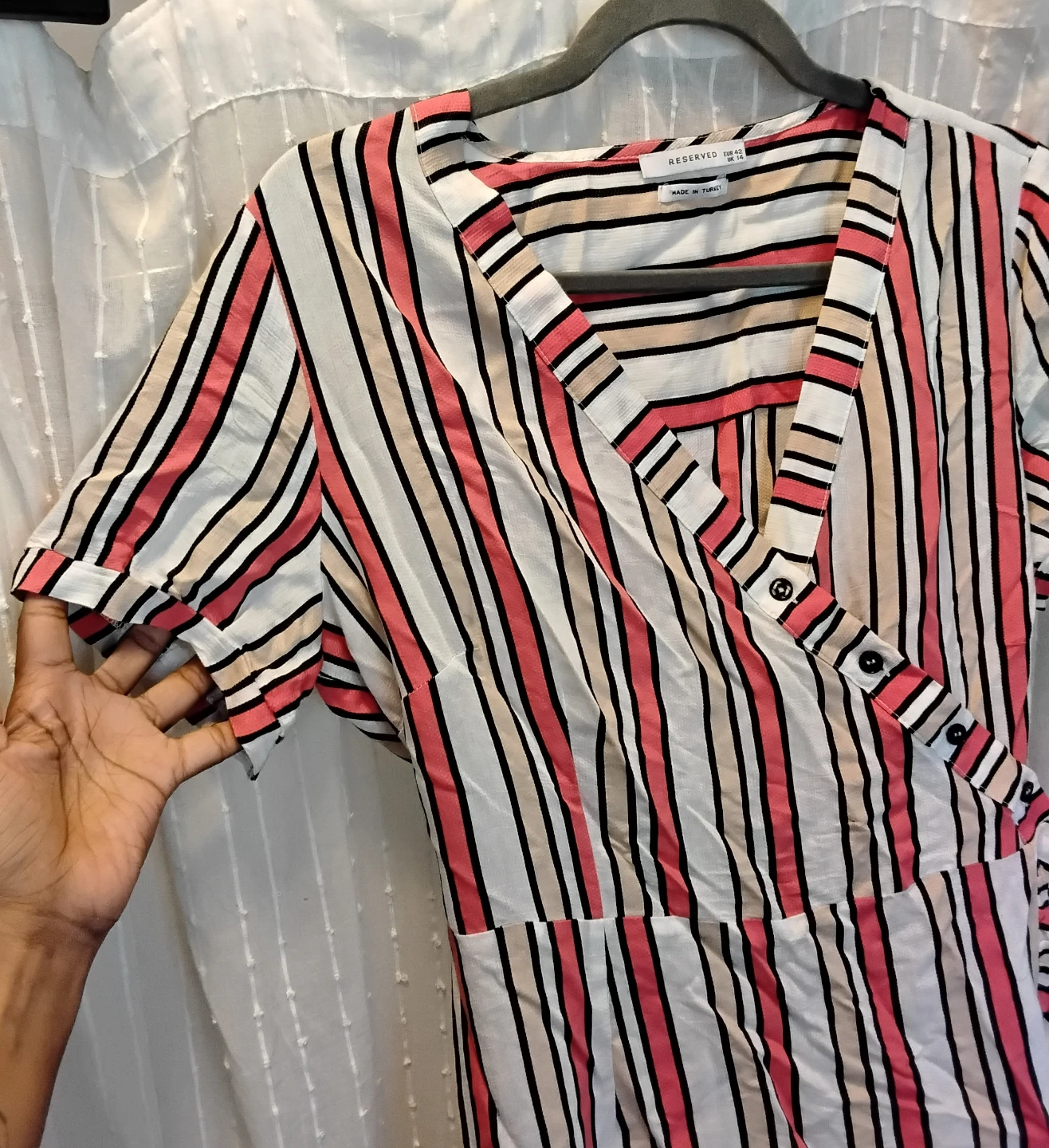 Reserved Striped Wrap Dress - photo 2