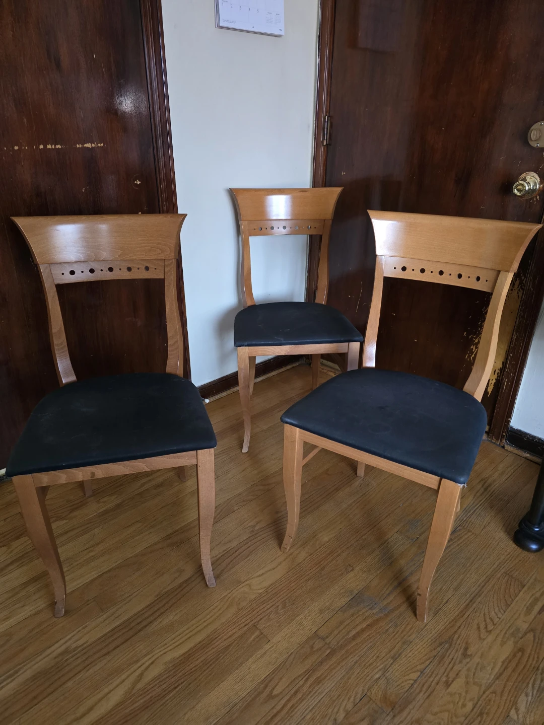 3 Luxury late 20th C Vintage Italian Biedermeier Dining Chairs