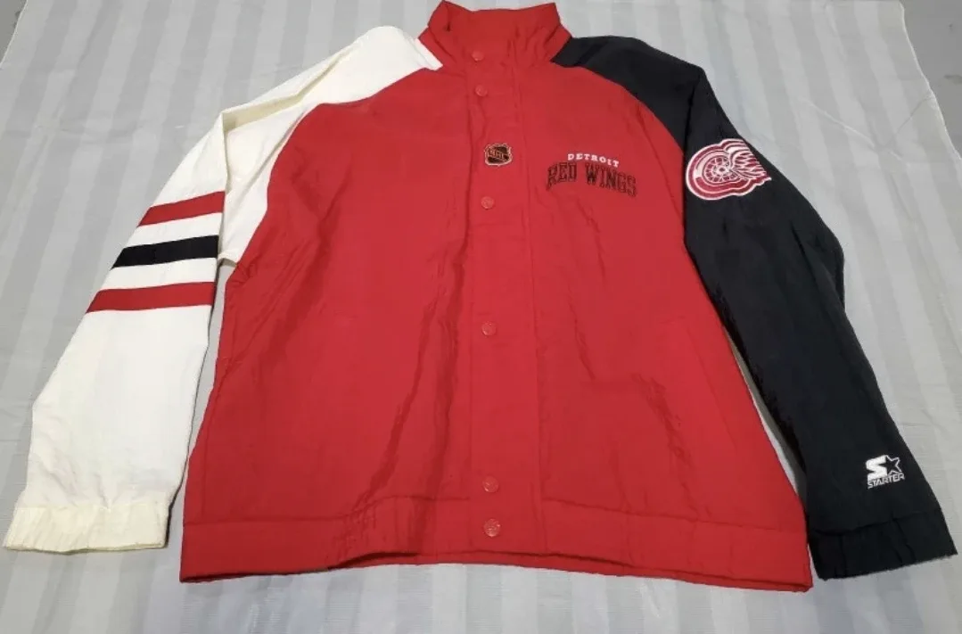VTG Detroit Red wings ceter ice collection starter jacket  sz XL