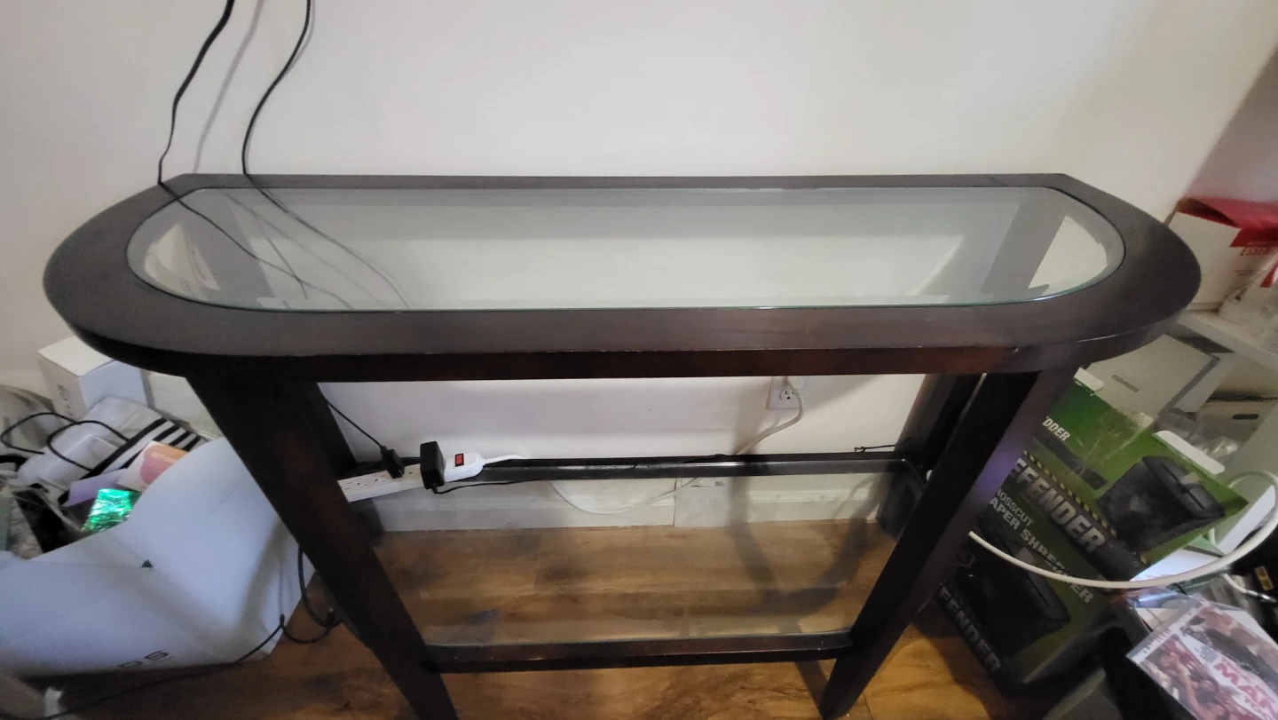 Console Table with Glass Top