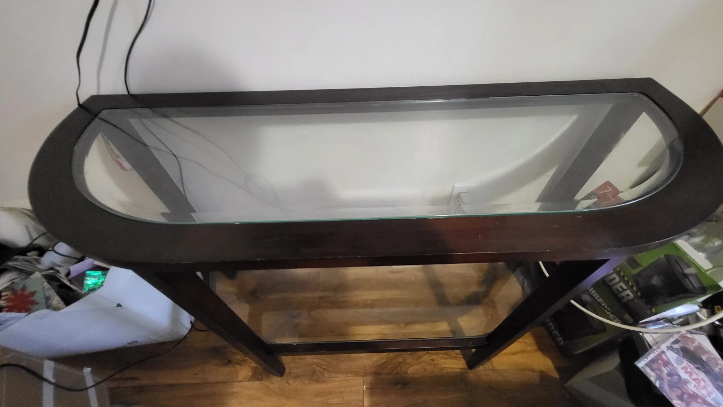 Console Table with Glass Top - photo 2