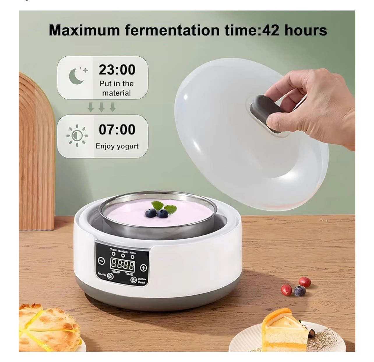 Digital Yogurt Maker with 5 Glass Jars