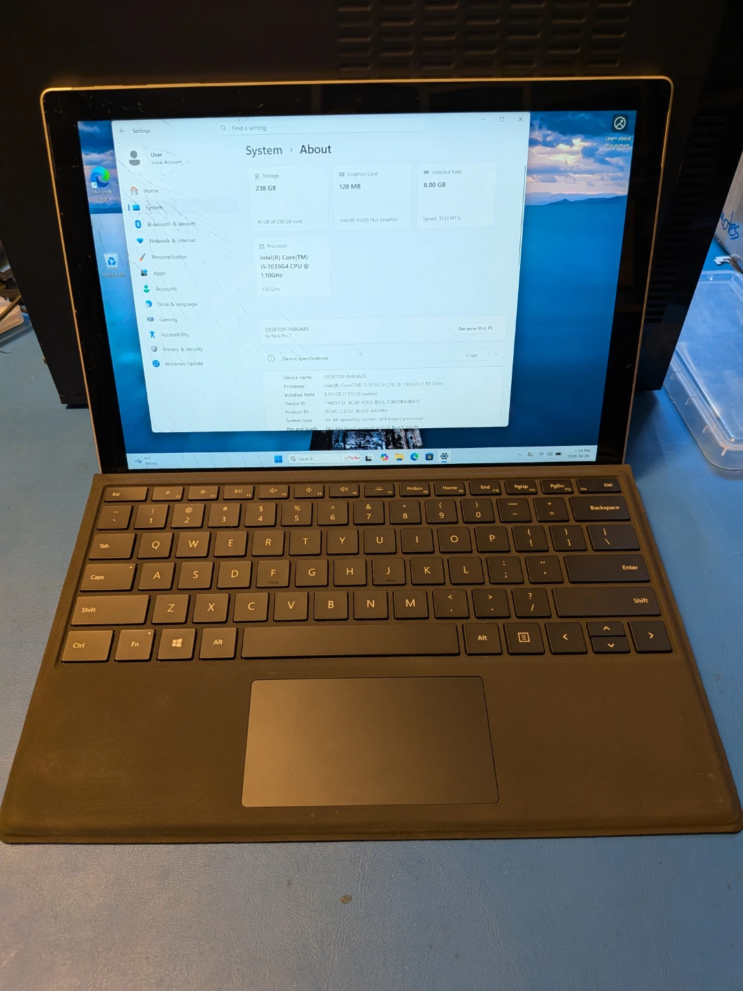 256GB Surface Pro 7
