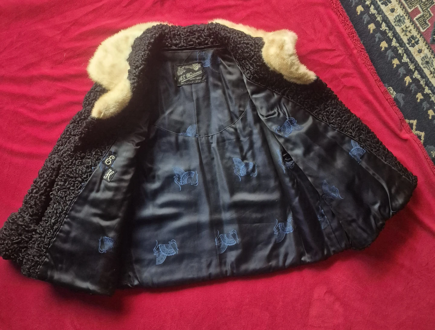 Vintage black Persian Lamb Coat with Pockets - photo 3