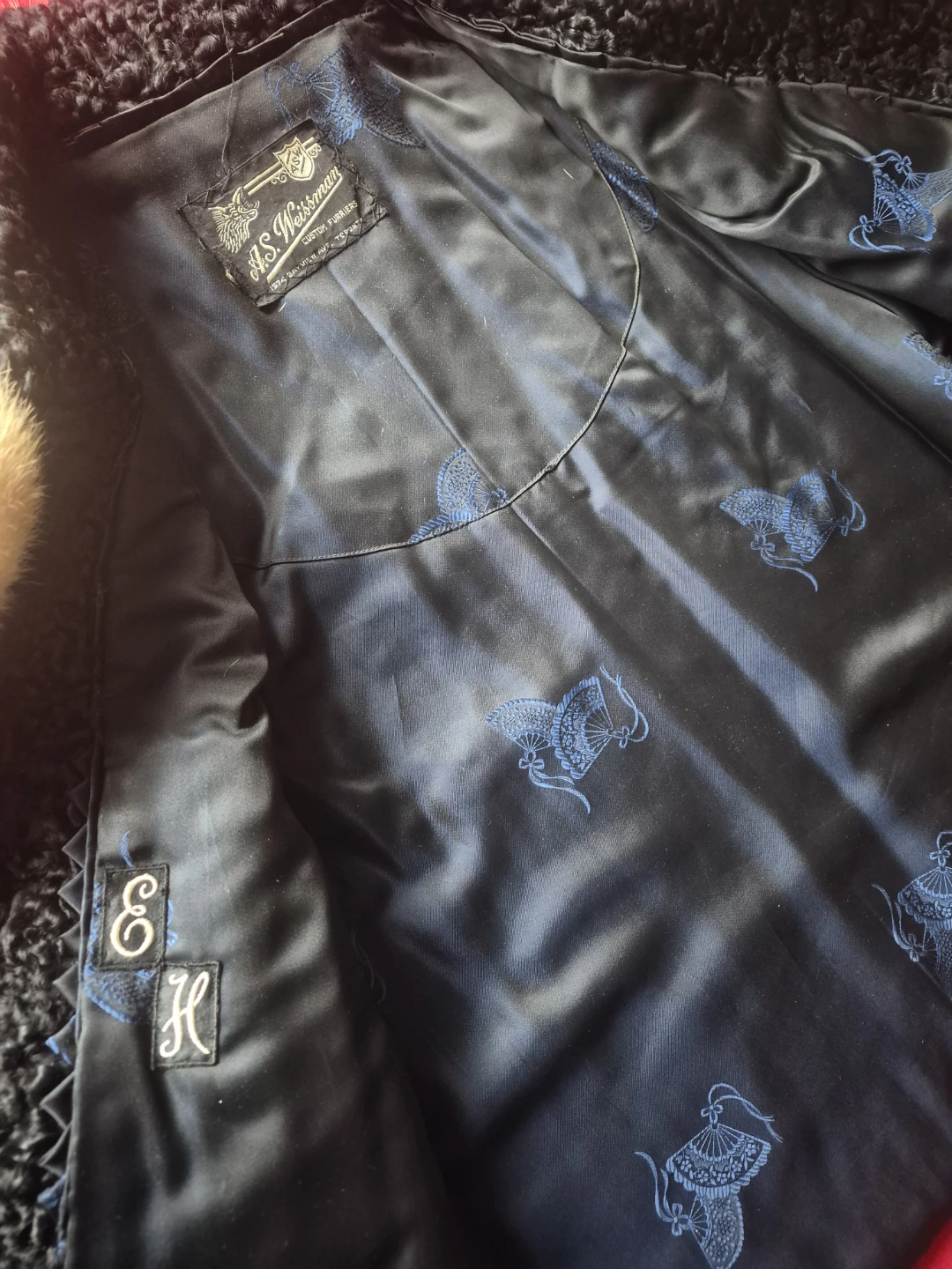 Vintage black Persian Lamb Coat with Pockets - photo 4