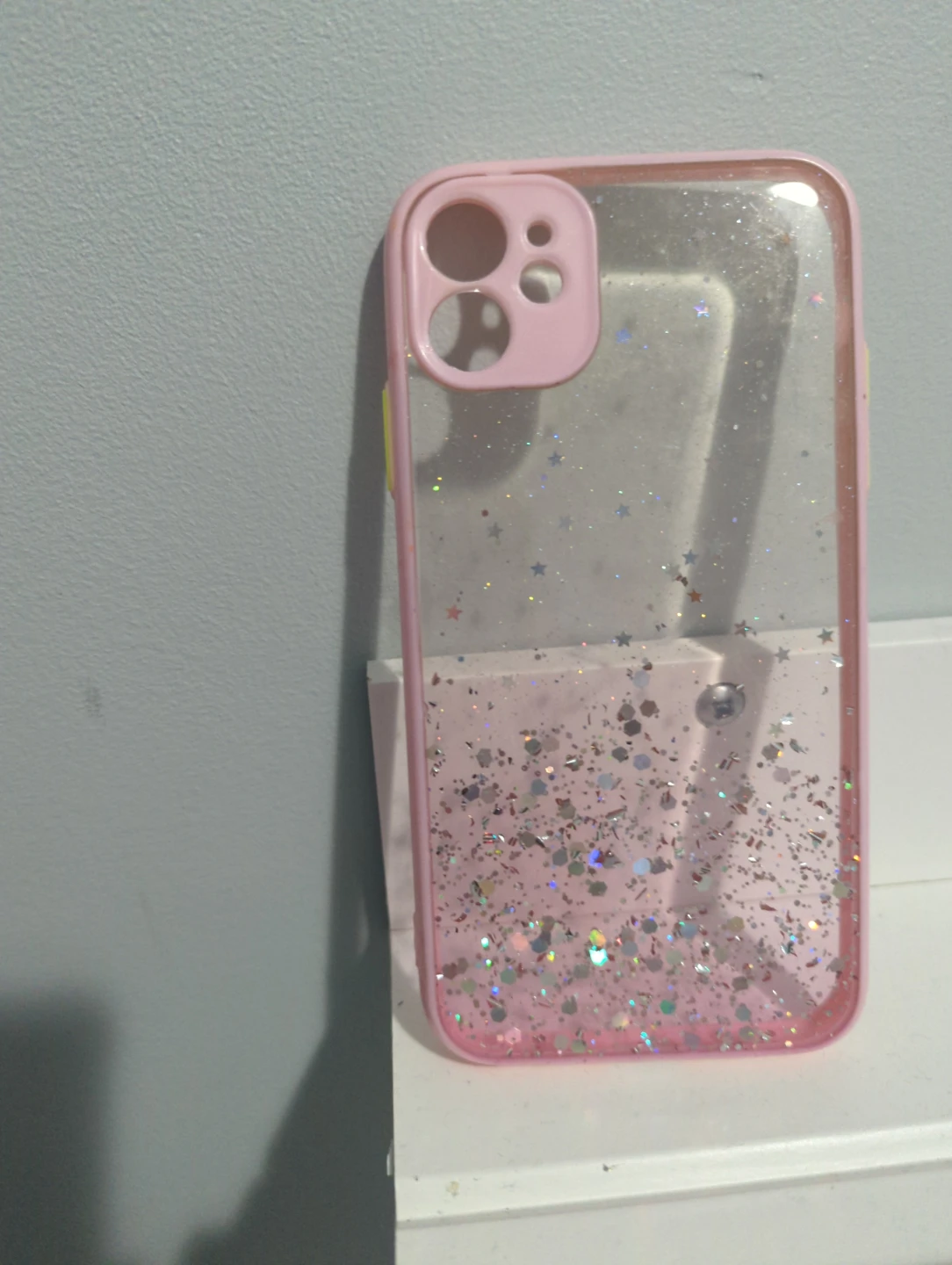 Pink Glitter Star Phone Case for iPhone 11