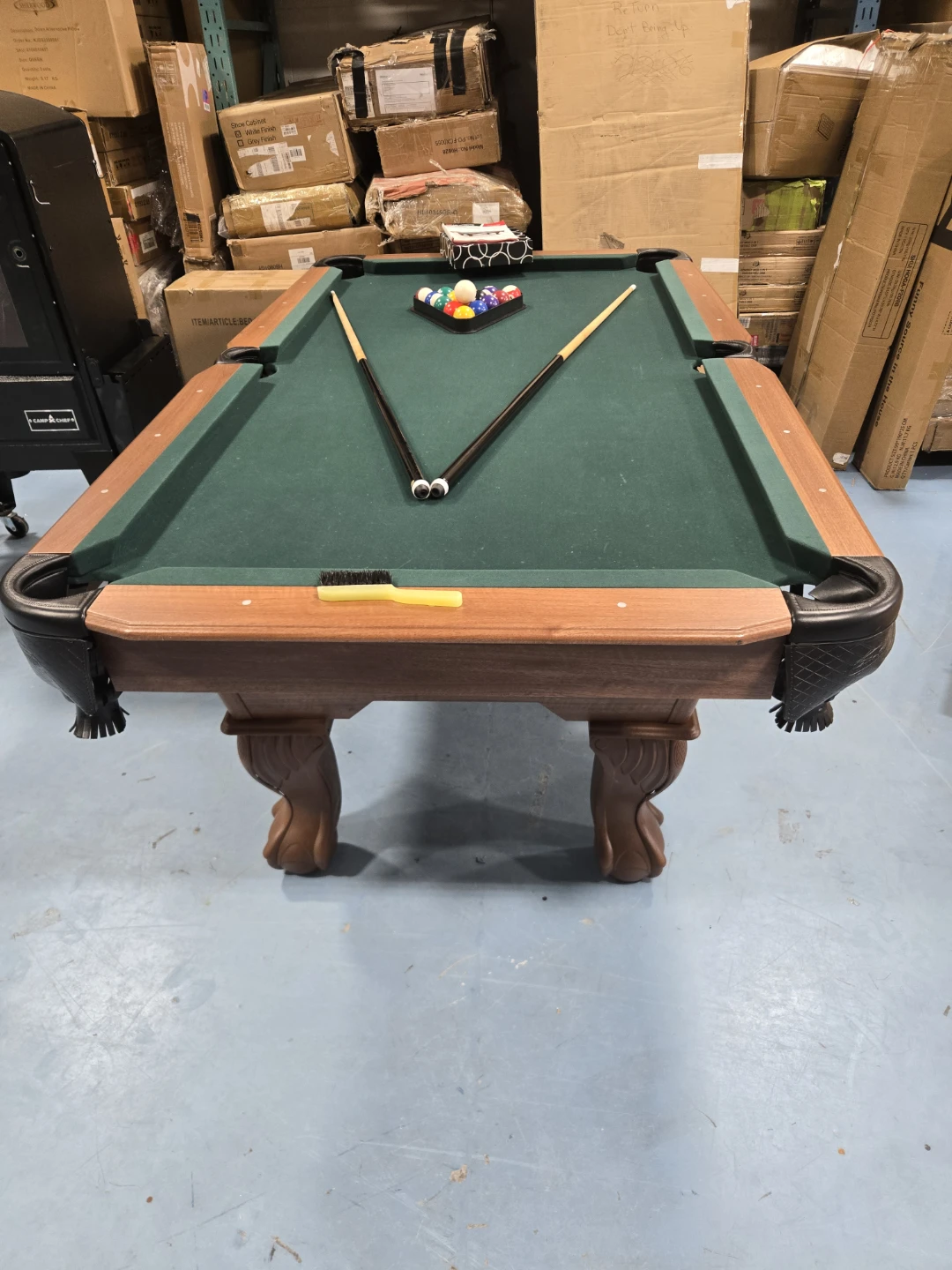 Pool Table with Cues and Balls