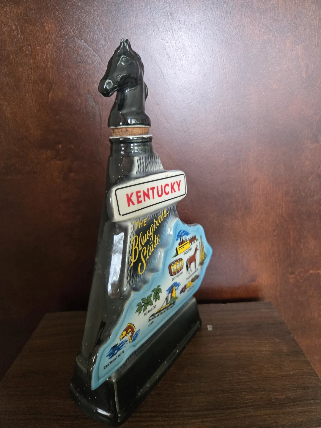 Kentucky "The Bluegrass State" Horse Head Decanter - photo 3