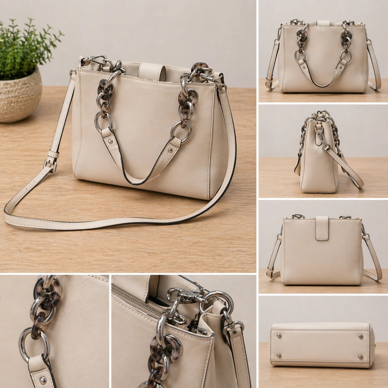 Blush Michael Kors Handbag with Chain Detail