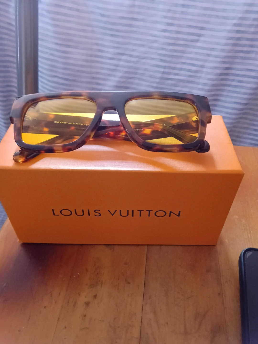 Louis Vuitton Tortoiseshell Sunglasses Yellow Lenses
