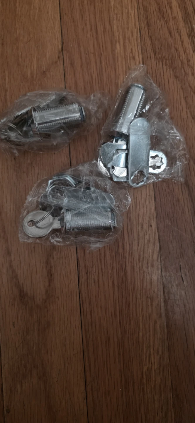 Lot of 3 Cabinet Drawer Locks with Keys