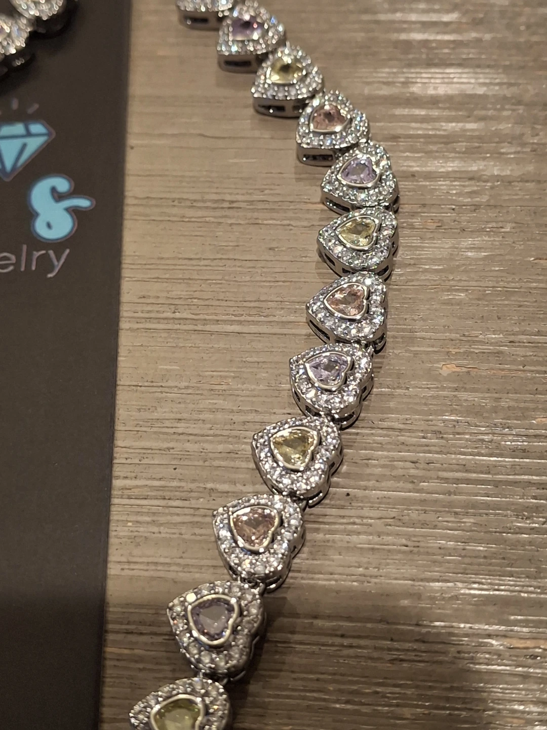 Tita's Jewelry Heart-Shaped Gemstone Bracelet & Necklace Set - photo 2