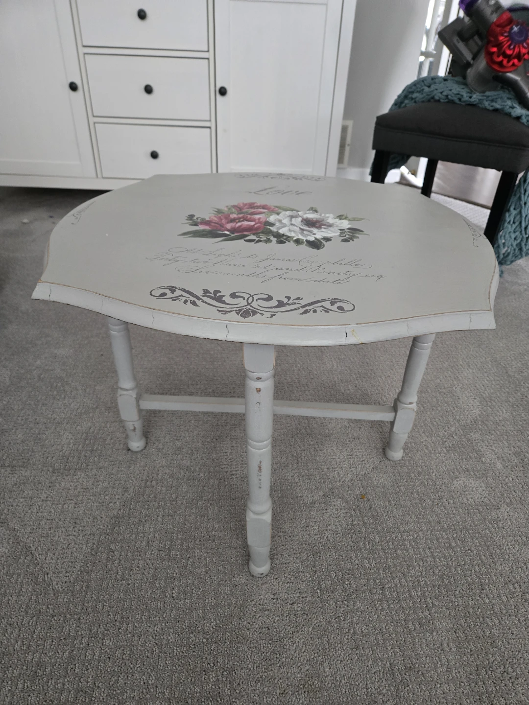 Shabby Chic Floral Accent Table