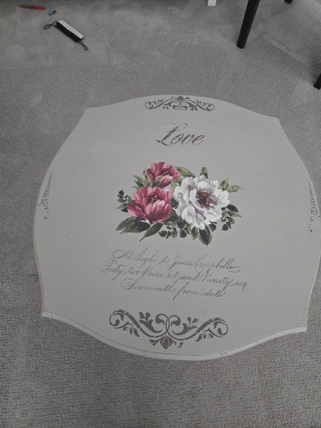 Shabby Chic Floral Accent Table - photo 2