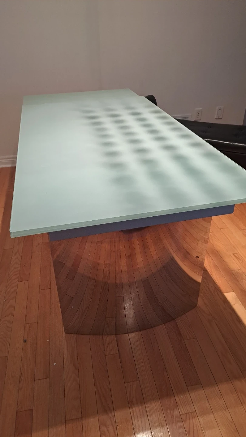 Glass modern extendable dining table - photo 4