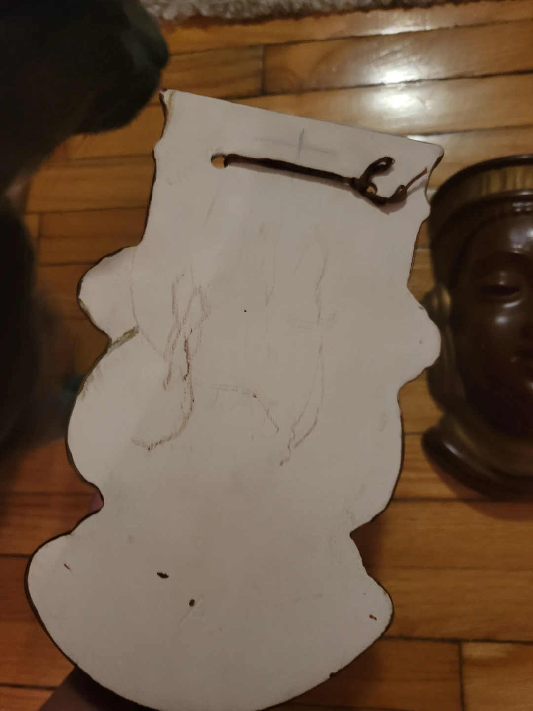 Pair of Wall Mounted African Face Planters - photo 2