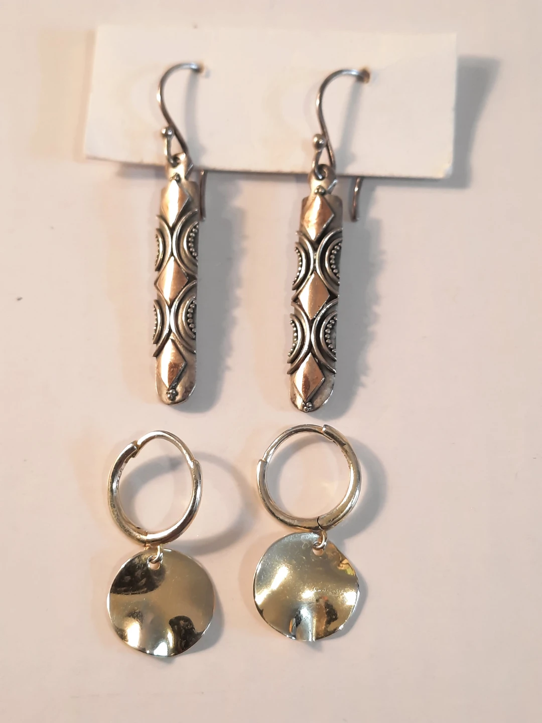 Gold overSterling Silver Dangle Earrings Set