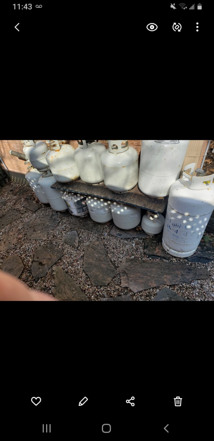 White Propane Tanks