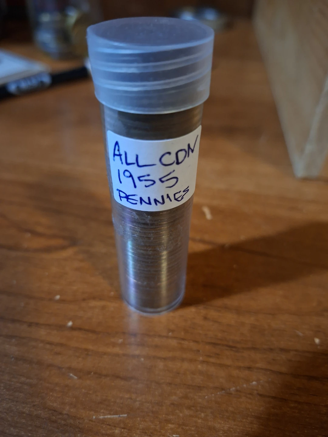 1955 Canadian Pennies Roll all same year inside