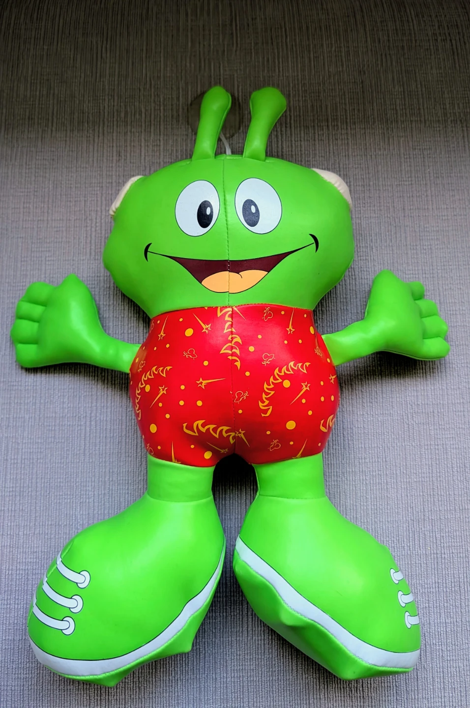 Green Alien Plush Toy with Suction Cup for Hanging
