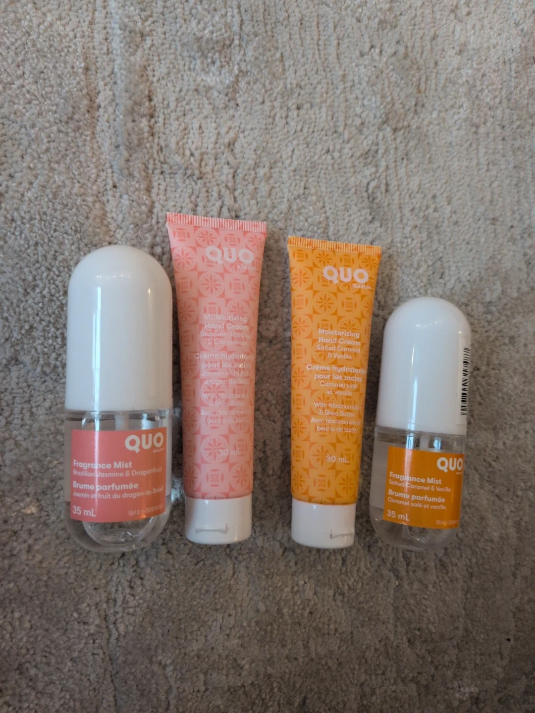QUO Beauty Moisturizing Hand Cream & Fragrance Mist Set