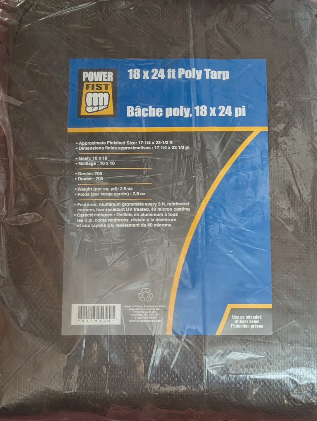 POWERFIST 18 x 24 ft Poly Tarp