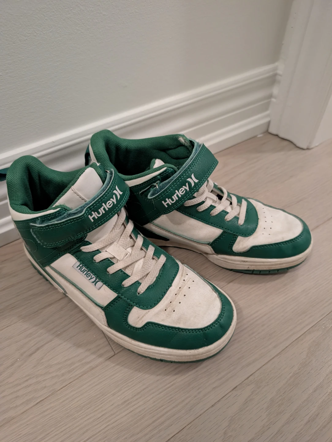 Hurley Kids High-Top Sneakers - White/Green