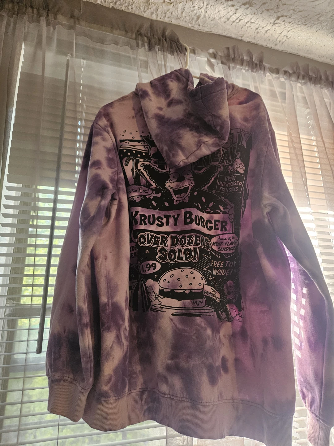 The Simpsons Krusty Burger Tie-Dye Hoodie - photo 2