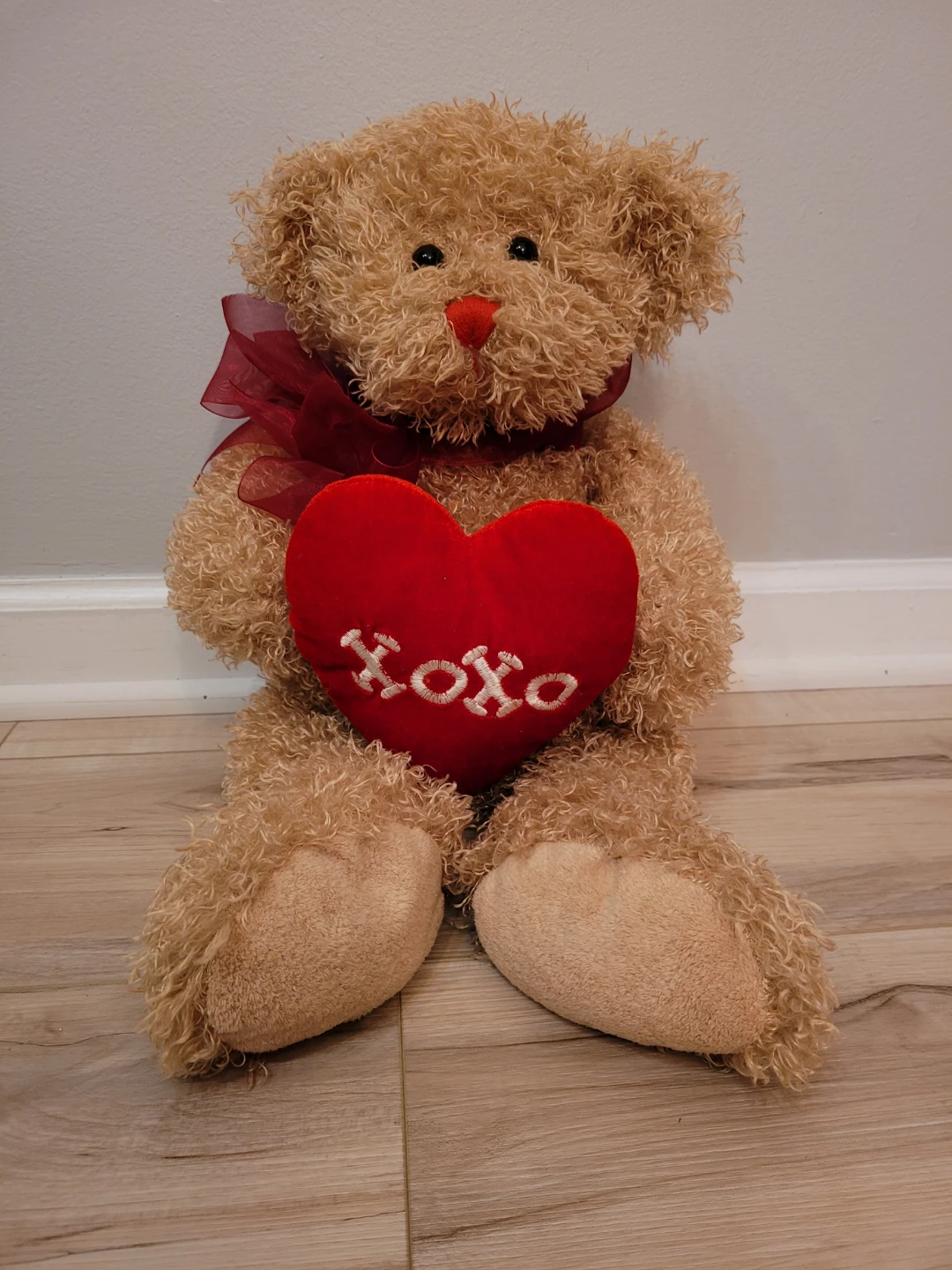 Plush Teddy Bear with "XOXO" Heart