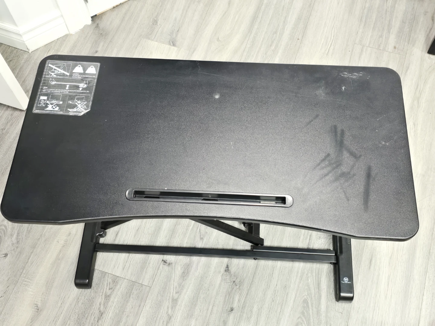 Black Adjustable Standing Desk Converter - photo 2