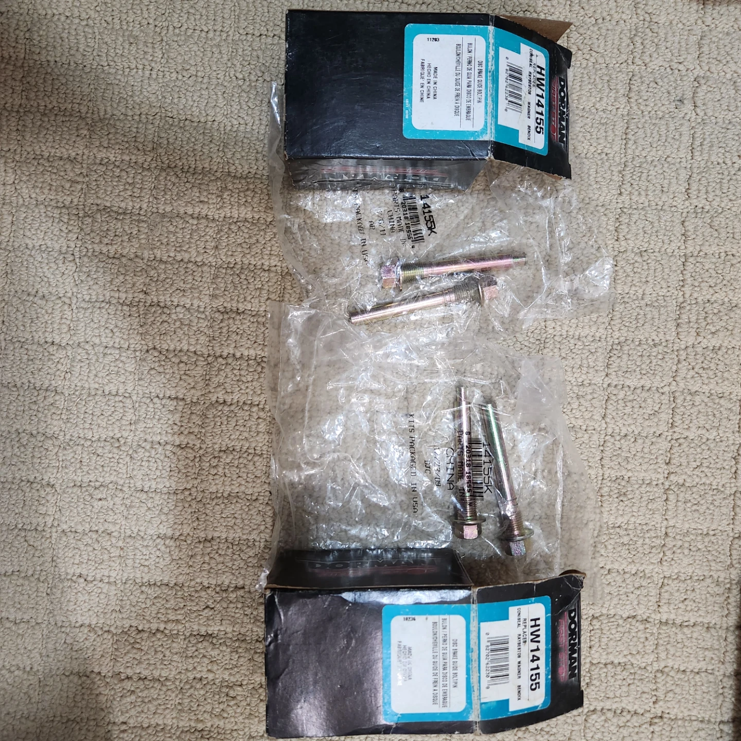 Brake Caliper Guide Bolt/Pin Kit mopar mazda mitsubishi