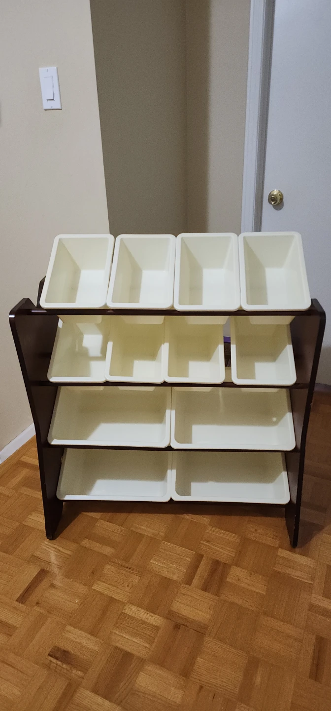 Toy Organizer Wooden Shelf with 12 Bins