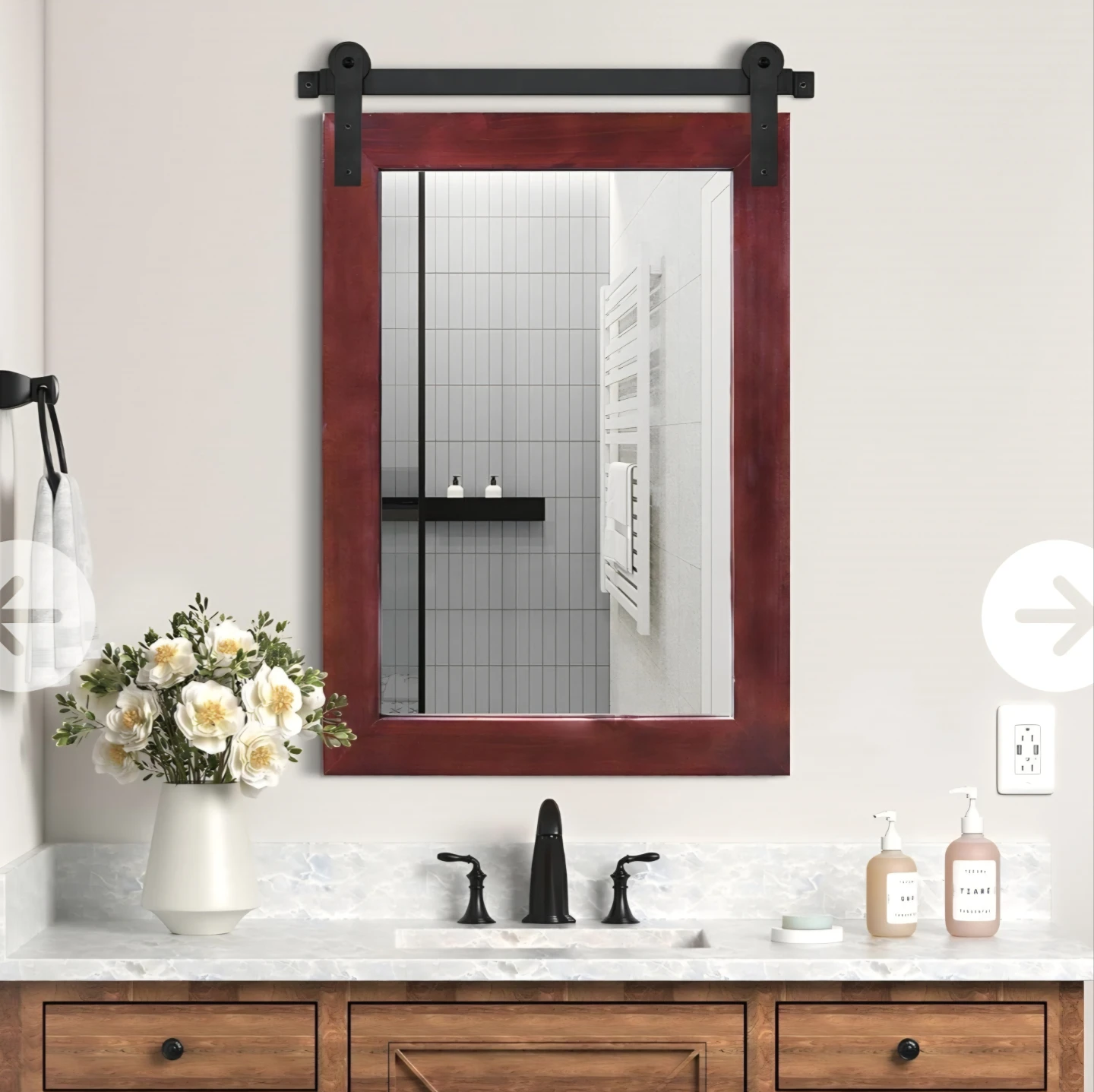 Barn door mirror (New in box)