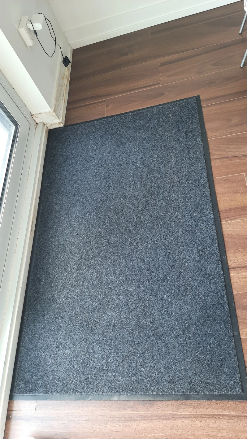 2.5ft * 4ft. Dark Grey Mat vinyl backing