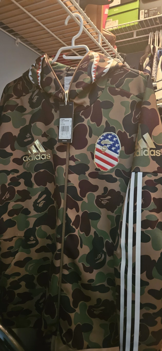 Adidas x BAPE Camo Shark Hoodie