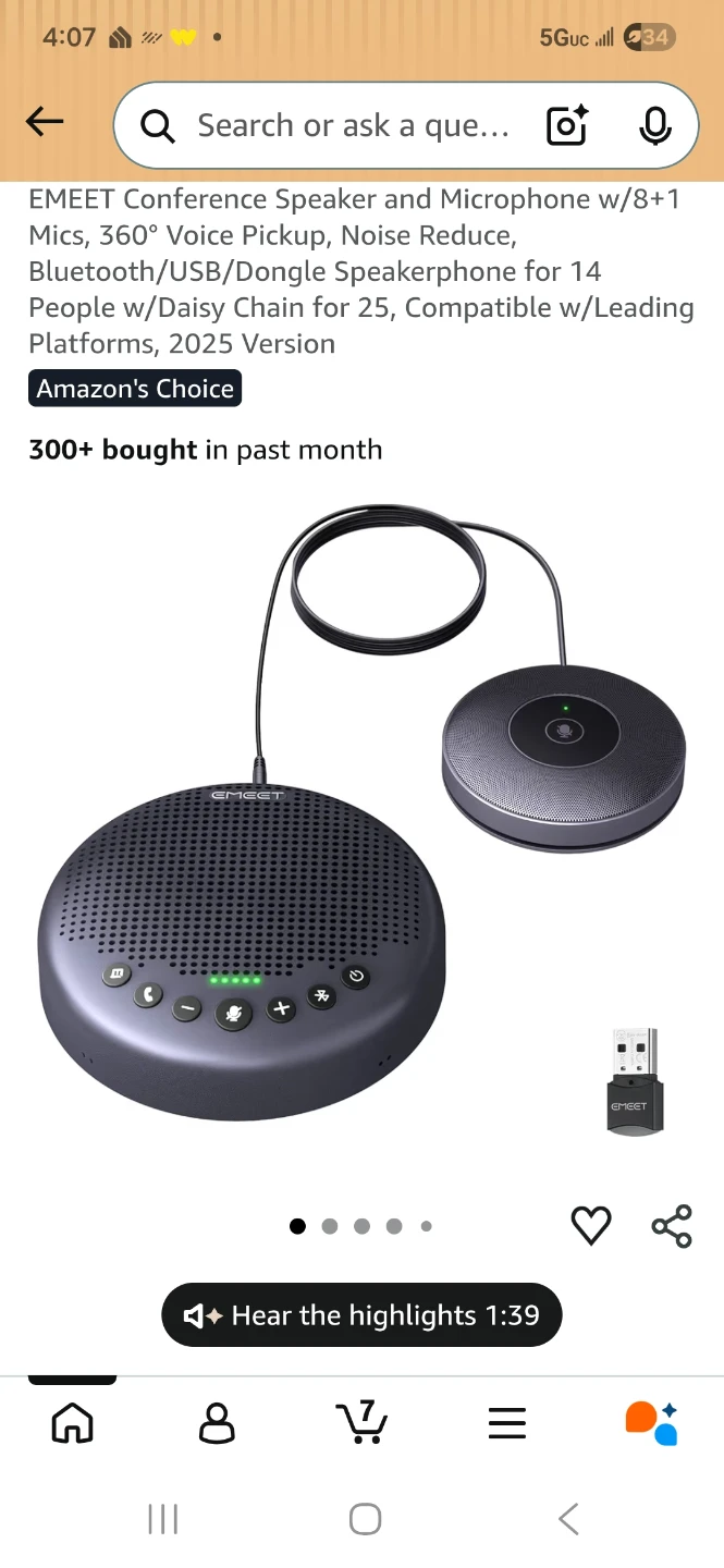EMEET OfficeCore Luna Plus Meeting Kit Conference Speakerphone