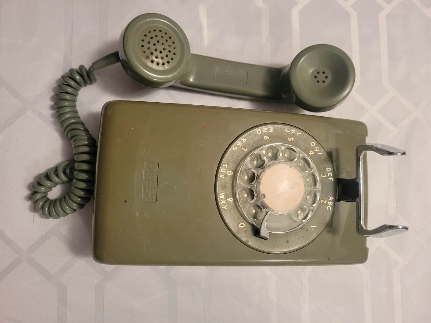 Vintage Rotary Dial Telephone - Green - photo 2