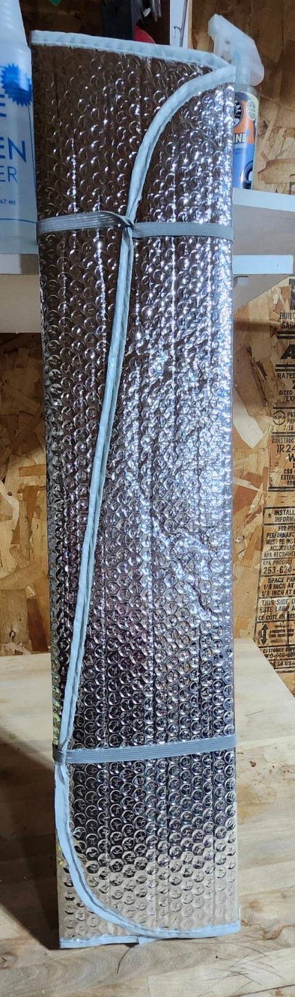 New Silver Metallic reflective car windshield sunshade. - photo 2