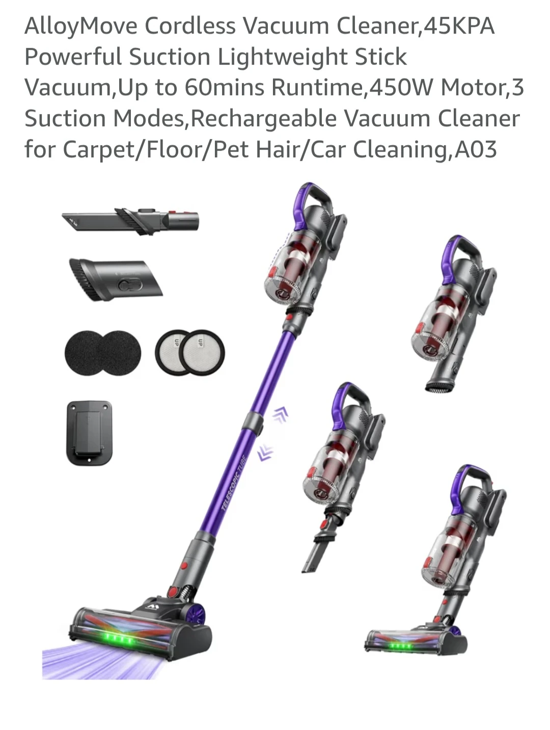 AlloyMove Cordless Stick Vacuum Cleaner