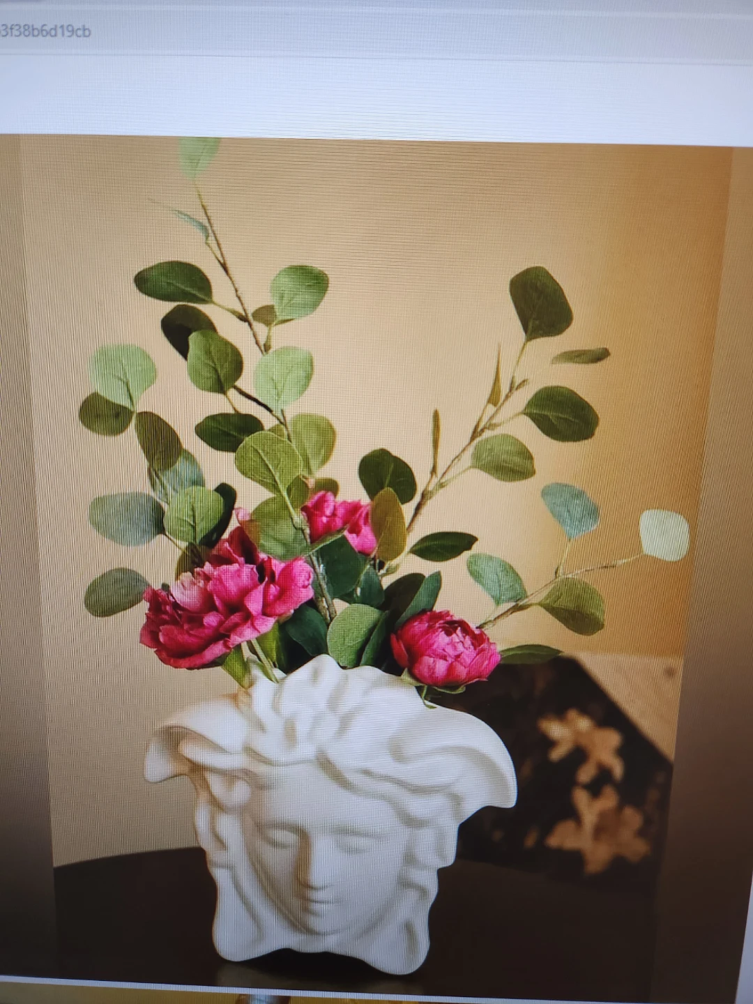White Medusa Head Vase