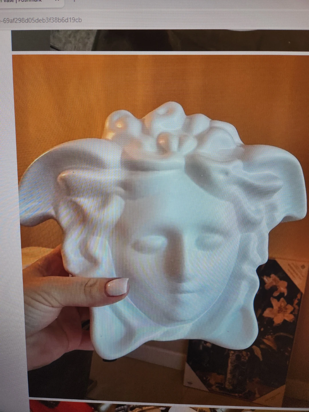 White Medusa Head Vase - photo 3