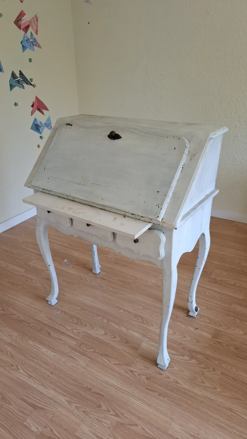 Vintage Secretary Desk - White