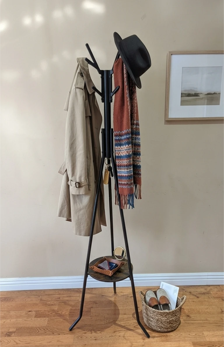Coat Rack with Shelf