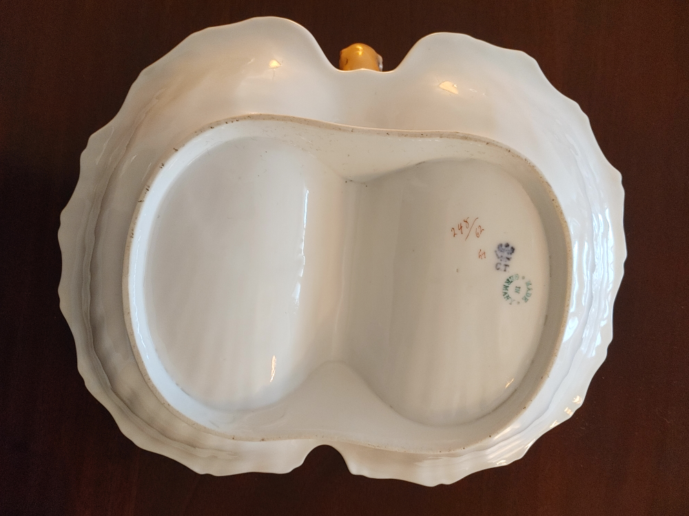 Antique divided serving dish - photo 3