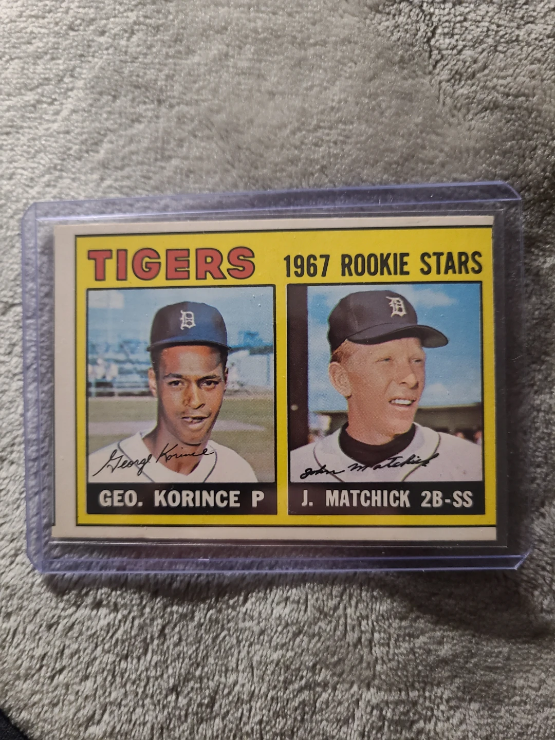 1967 Topps Tigers Rookie Stars George Korince & John Matchick